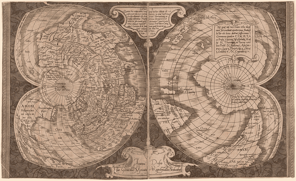 Mapamundi de Mercator, 1538 Mapamundi de Mercator, 1538